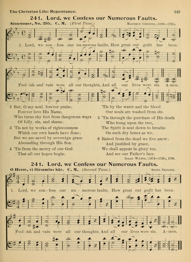 Hymnal and Order of Service: for churches and Sunday-schools page 249