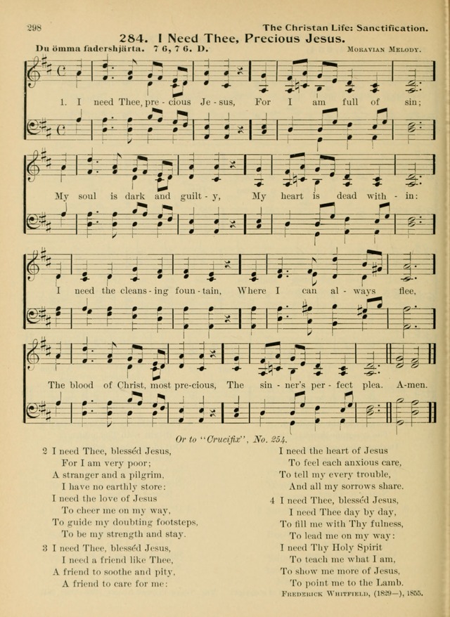 Hymnal and Order of Service: for churches and Sunday-schools page 298