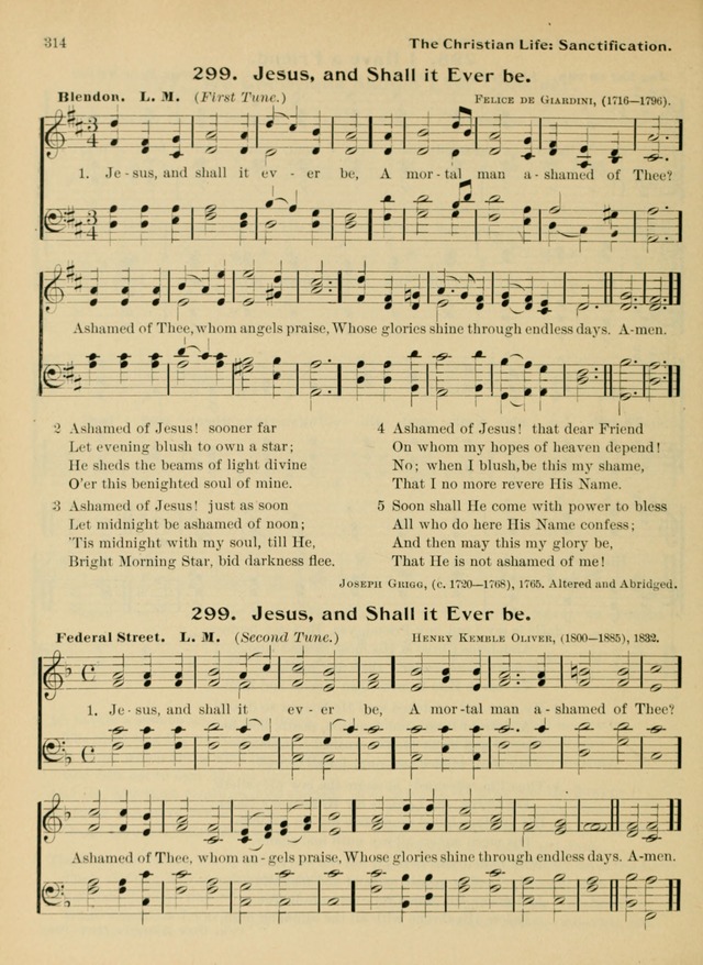 Hymnal and Order of Service: for churches and Sunday-schools page 314