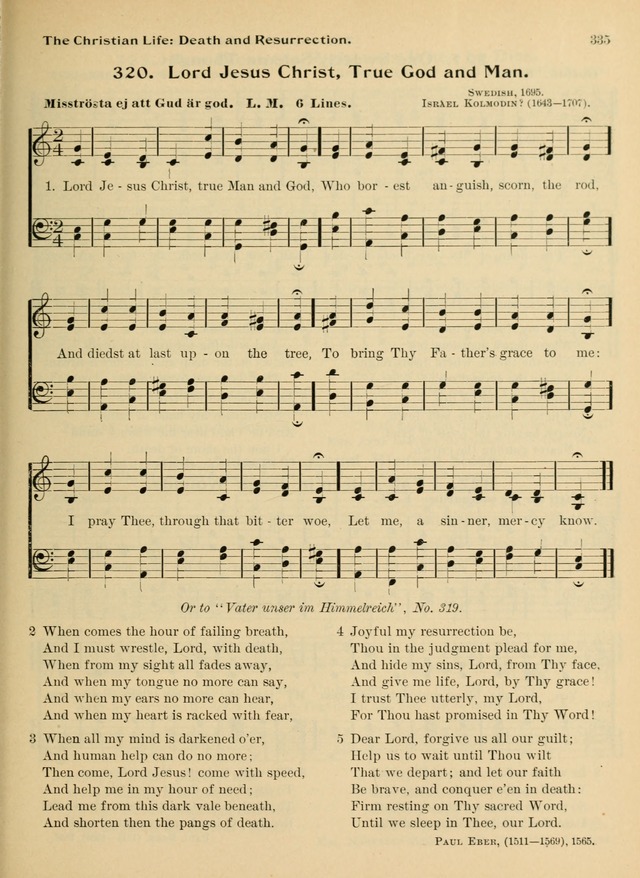 Hymnal and Order of Service: for churches and Sunday-schools page 335