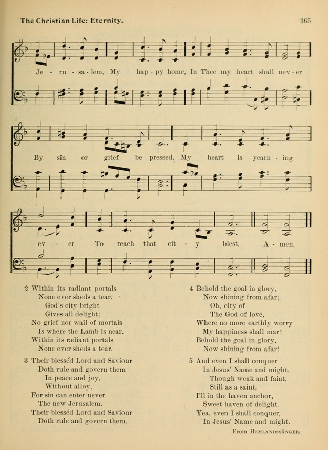 Hymnal and Order of Service: for churches and Sunday-schools page 365