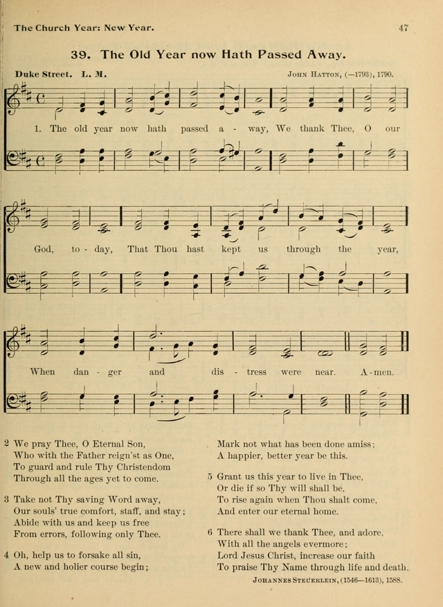 Hymnal and Order of Service: for churches and Sunday-schools page 47