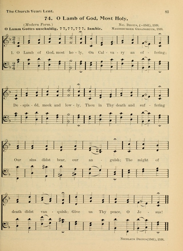 Hymnal and Order of Service: for churches and Sunday-schools page 83