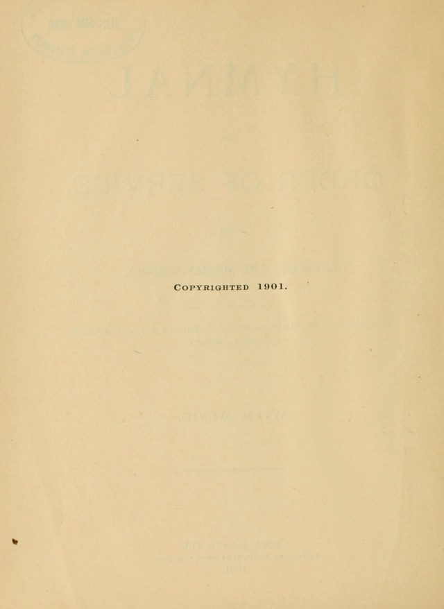 Hymnal and Order of Service: for churches and Sunday-schools page viii