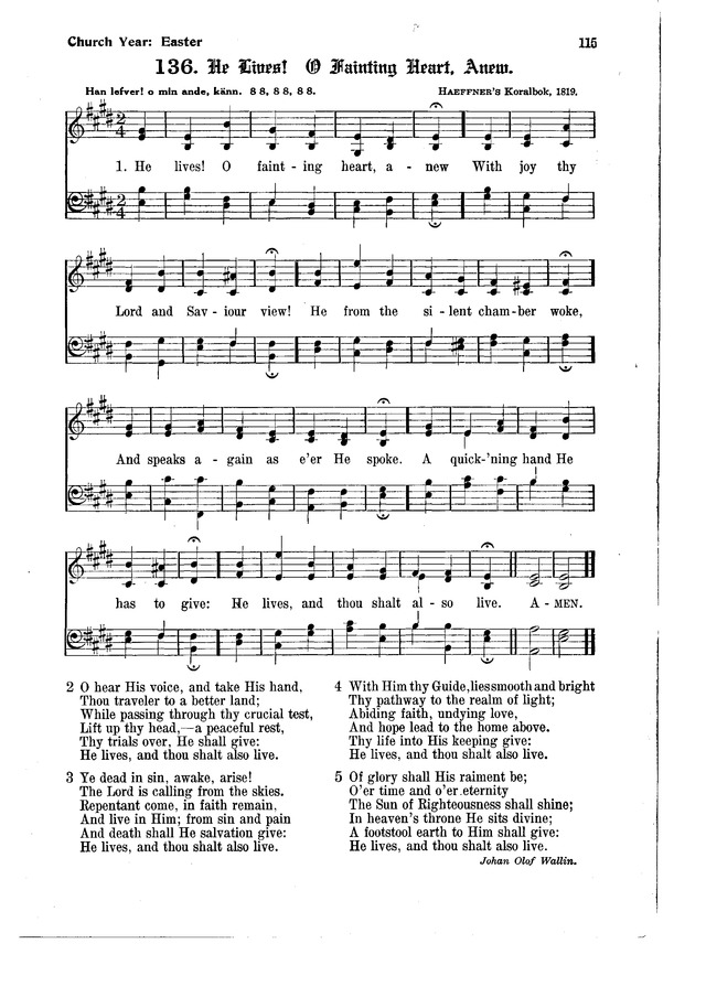 The Hymnal and Order of Service page 115