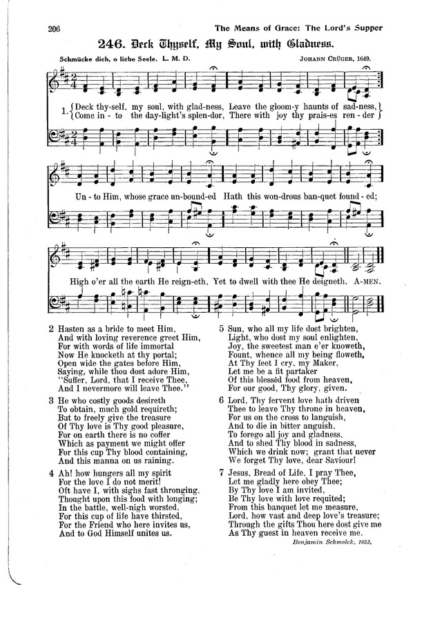 The Hymnal and Order of Service page 206