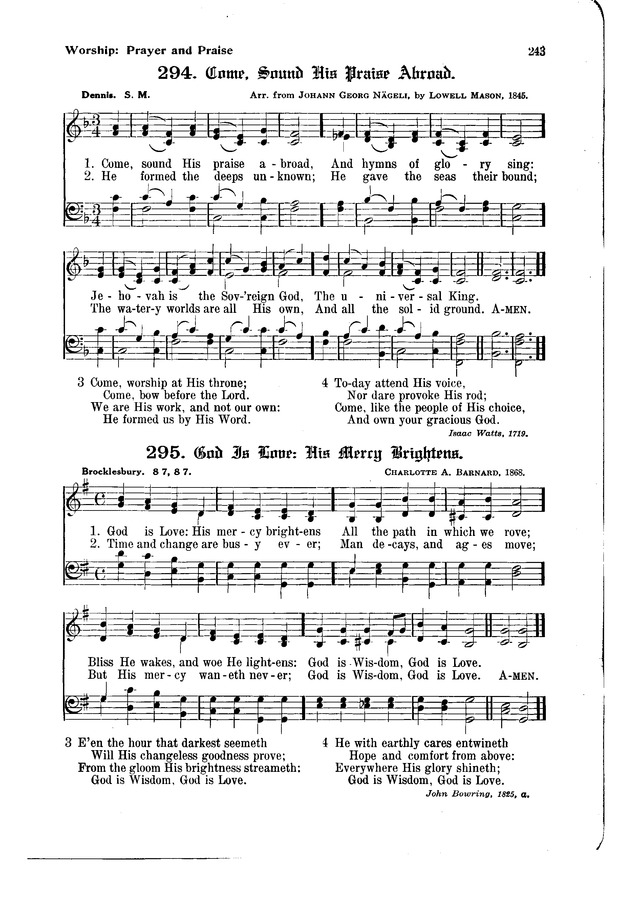 The Hymnal and Order of Service page 243