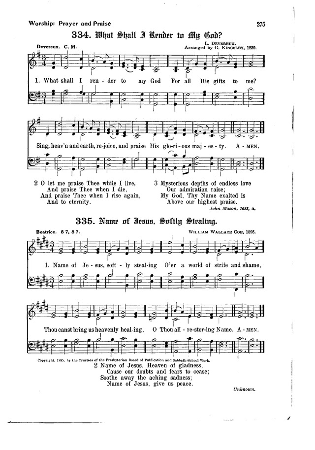 The Hymnal and Order of Service page 275