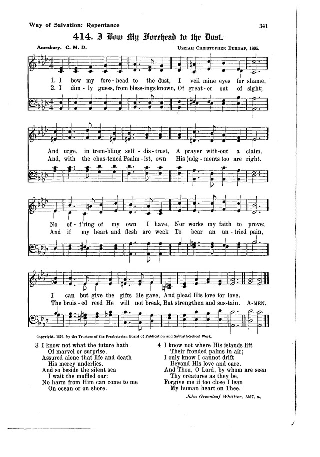 The Hymnal and Order of Service page 341