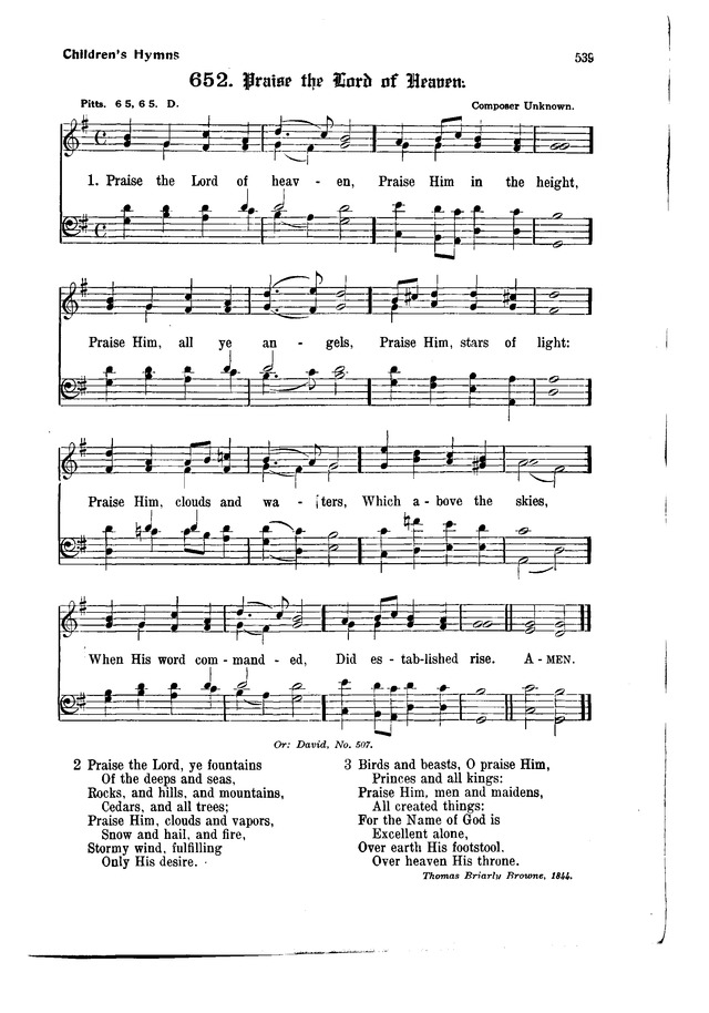 The Hymnal and Order of Service page 539