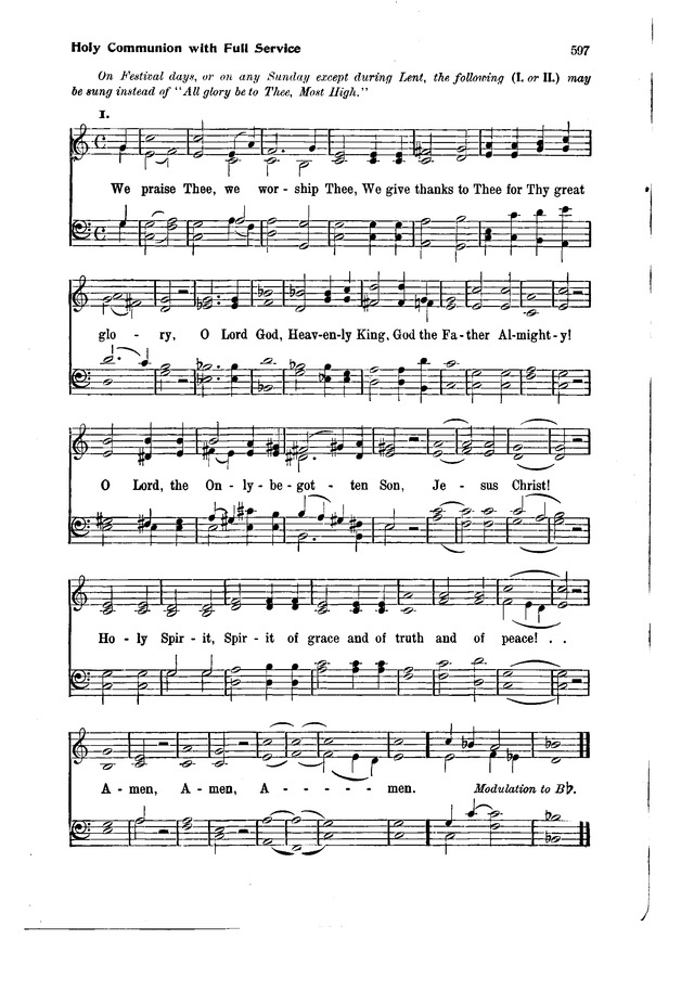 The Hymnal and Order of Service page 597