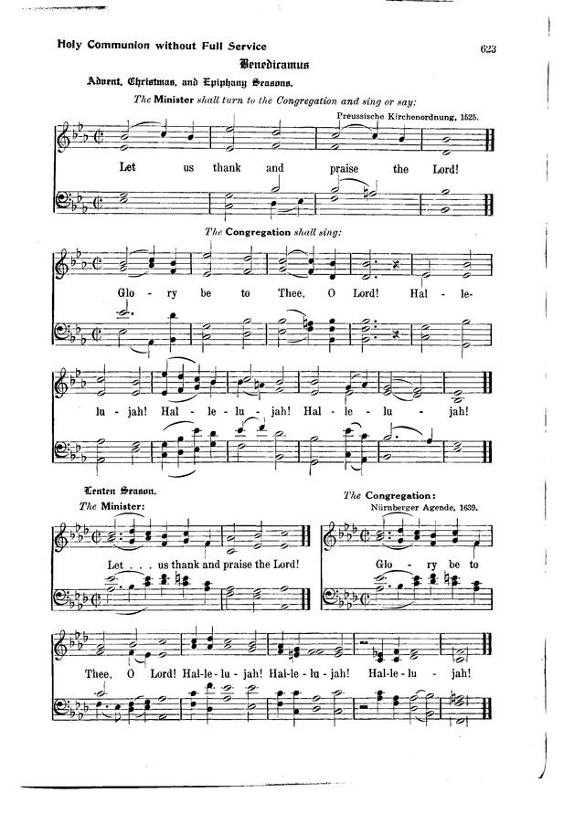 The Hymnal and Order of Service page 623