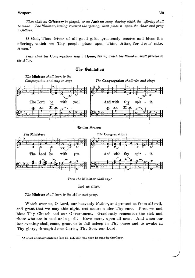 The Hymnal and Order of Service page 639