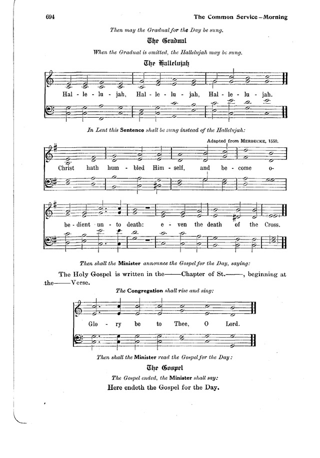 The Hymnal and Order of Service page 694