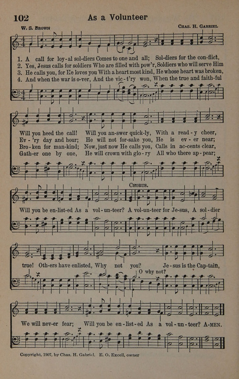 Hymns of Praise Numbers One and Two Combined: for the church and Sunday school page 102