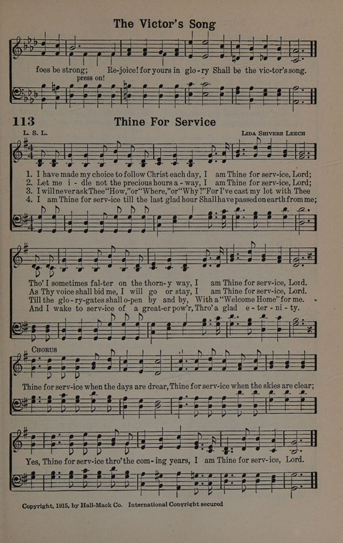 Hymns of Praise Numbers One and Two Combined: for the church and Sunday school page 113