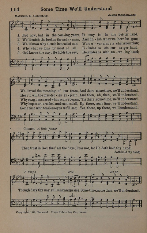 Hymns of Praise Numbers One and Two Combined: for the church and Sunday school page 114