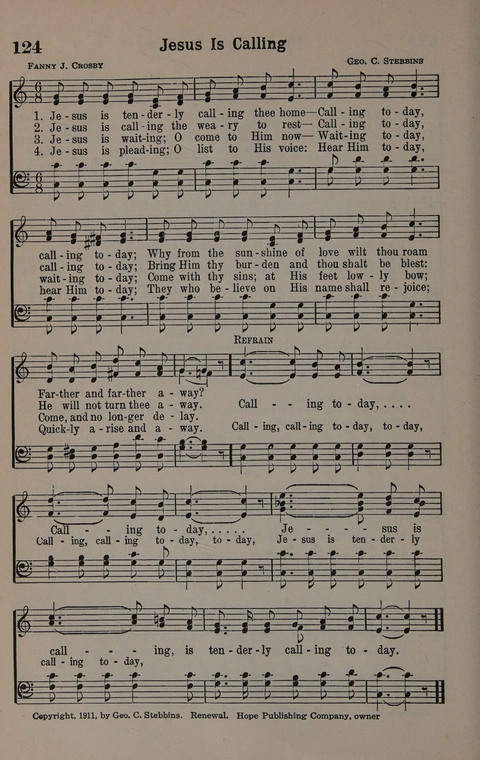 Hymns of Praise Numbers One and Two Combined: for the church and Sunday school page 124