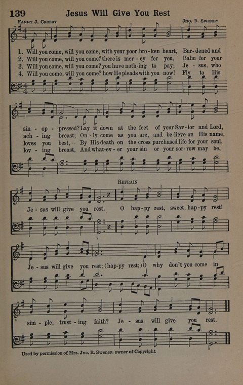 Hymns of Praise Numbers One and Two Combined: for the church and Sunday school page 139