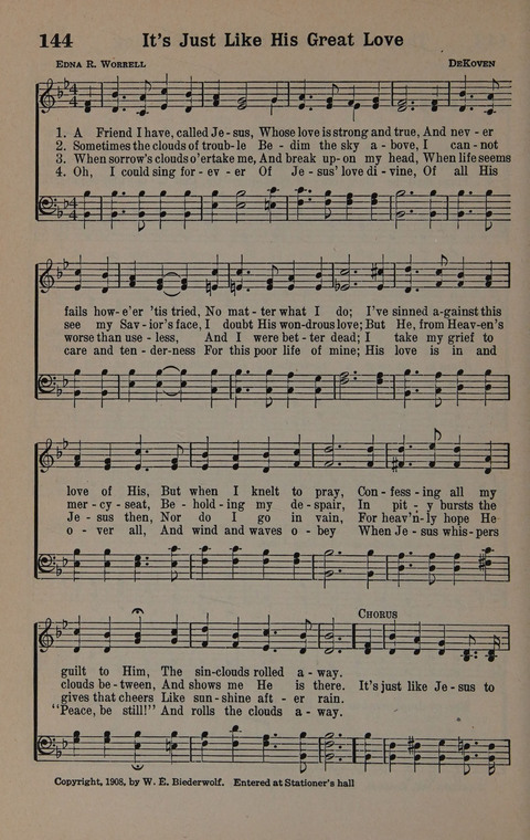 Hymns of Praise Numbers One and Two Combined: for the church and Sunday school page 144