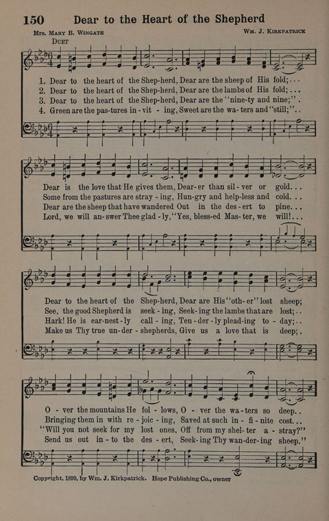 Hymns of Praise Numbers One and Two Combined: for the church and Sunday school page 150