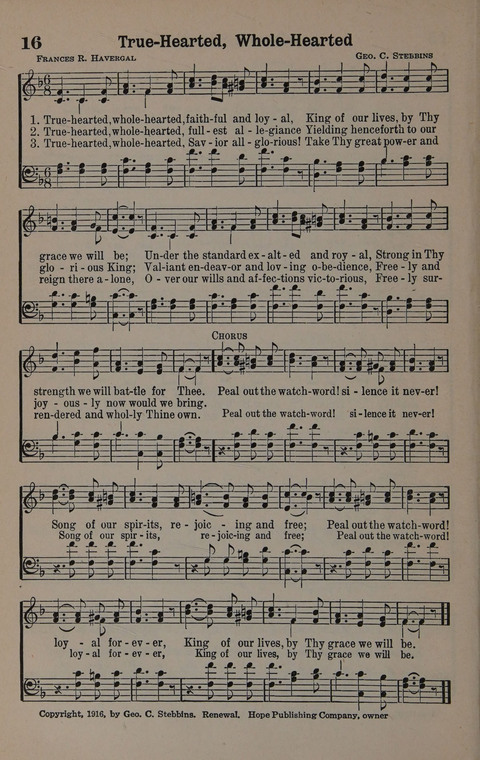 Hymns of Praise Numbers One and Two Combined: for the church and Sunday school page 16