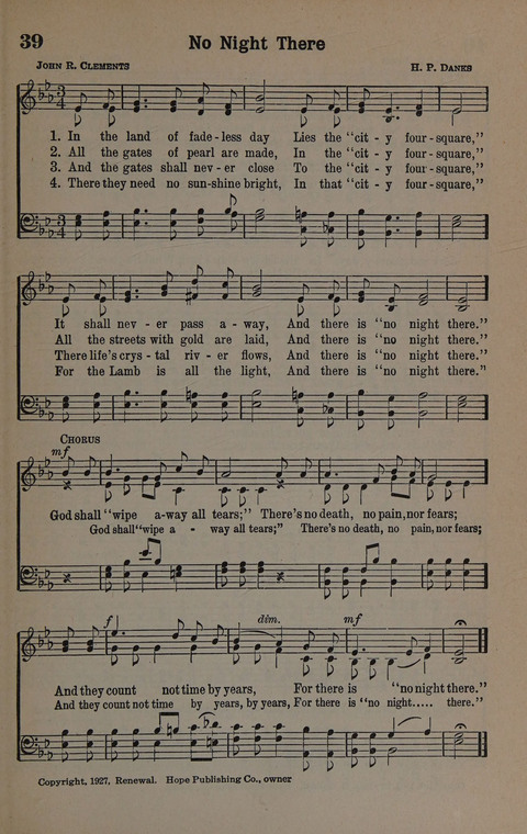 Hymns of Praise Numbers One and Two Combined: for the church and Sunday school page 39