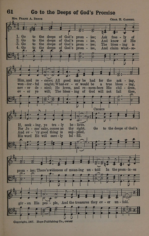 Hymns of Praise Numbers One and Two Combined: for the church and Sunday school page 61