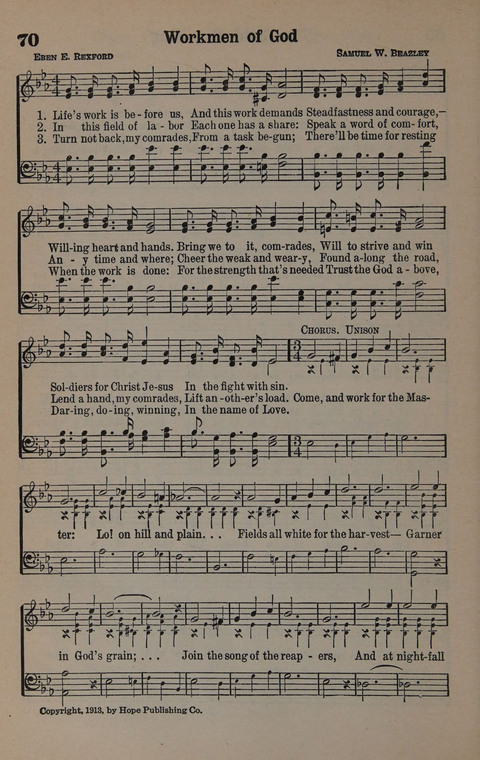 Hymns of Praise Numbers One and Two Combined: for the church and Sunday school page 70