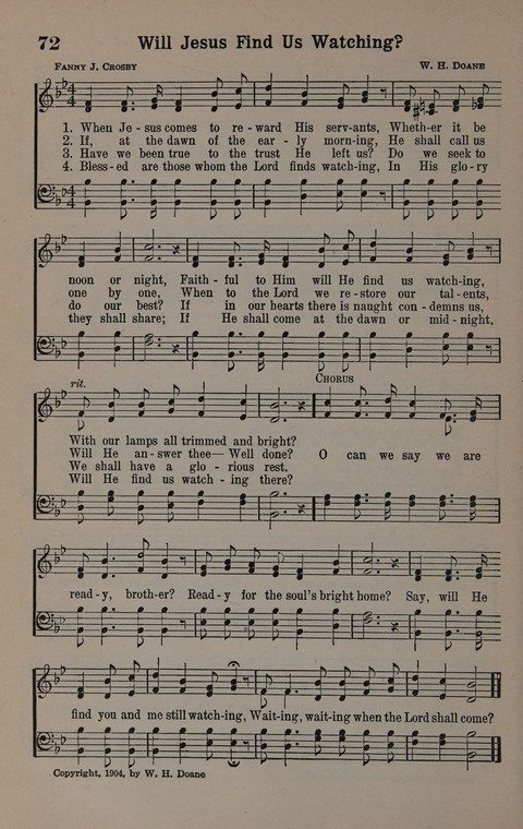 Hymns of Praise Numbers One and Two Combined: for the church and Sunday school page 72