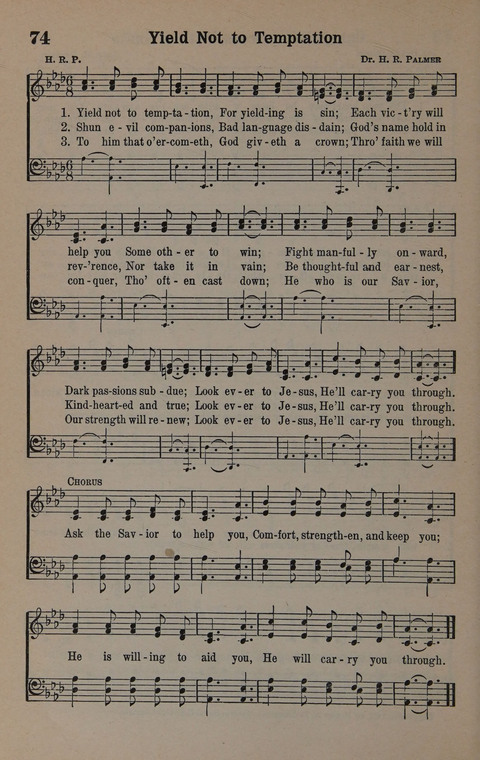 Hymns of Praise Numbers One and Two Combined: for the church and Sunday school page 74