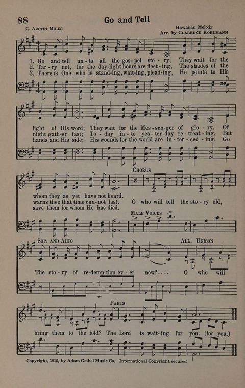 Hymns of Praise Numbers One and Two Combined: for the church and Sunday school page 88