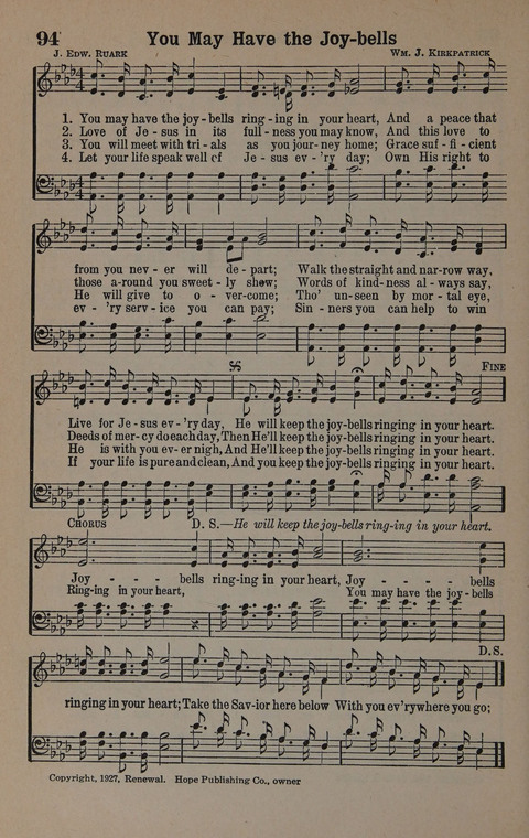 Hymns of Praise Numbers One and Two Combined: for the church and Sunday school page 94