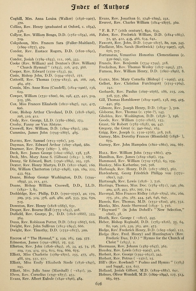 The Hymnal: published in 1895 and revised in 1911 by authority of the General Assembly of the Presbyterian Church in the United States of America page 626