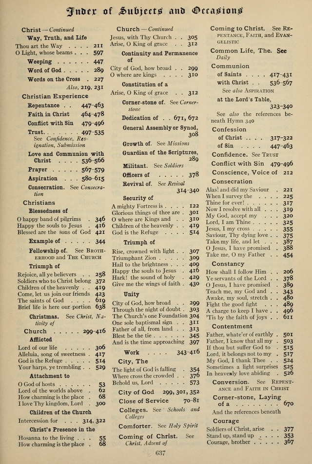 The Hymnal: published in 1895 and revised in 1911 by authority of the General Assembly of the Presbyterian Church in the United States of America page 637