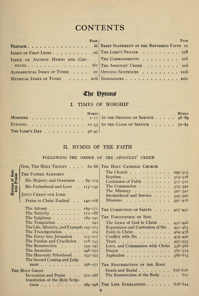 The Hymnal: published in 1895 and revised in 1911 by authority of the General Assembly of the Presbyterian Church in the United States of America page xi