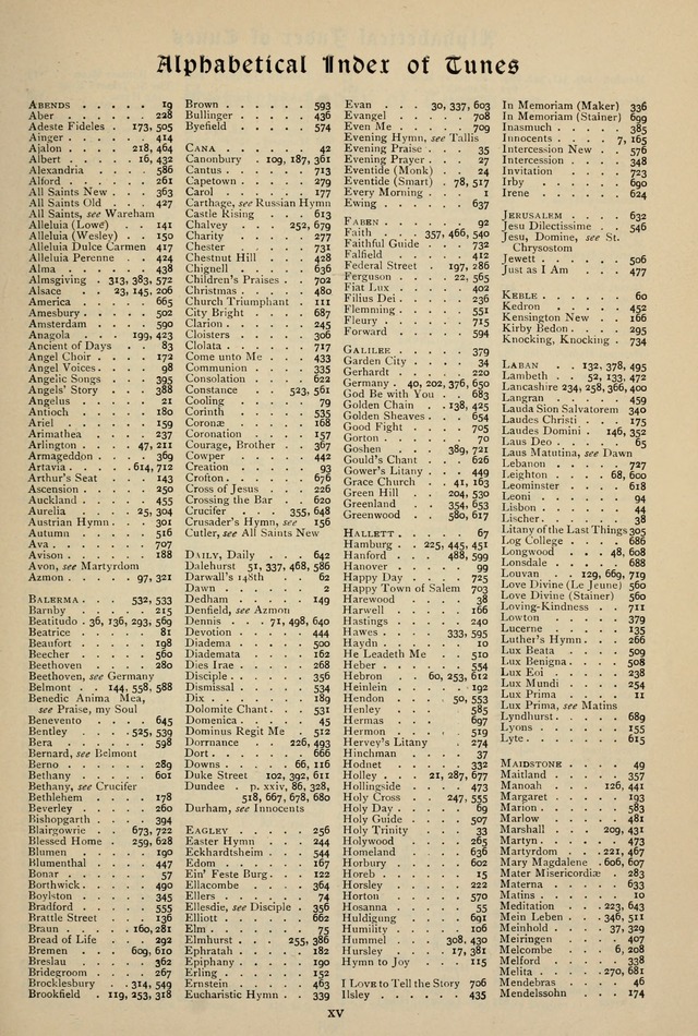 The Hymnal: published in 1895 and revised in 1911 by authority of the General Assembly of the Presbyterian Church in the United States of America page xxi