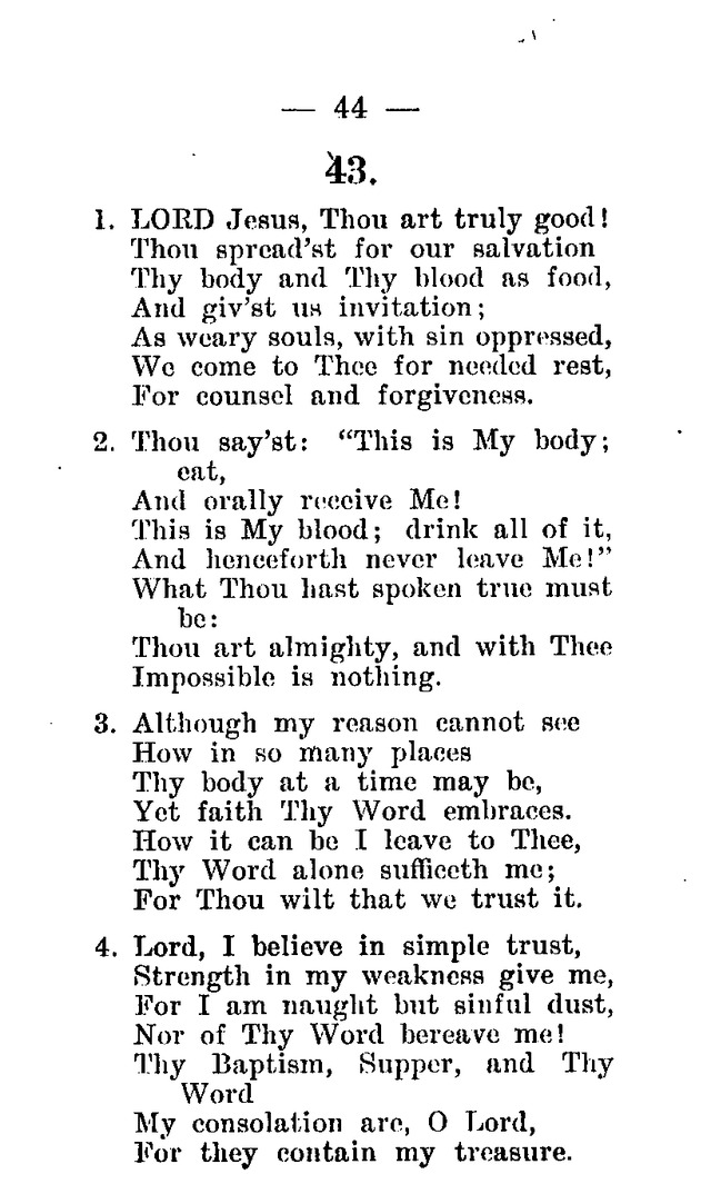 Hymnal and Prayer Book: compiled by the Lutheran Church Board for Army and  Navy of the Ev. Lutheran Synod of Missouri, Ohio, and other states, and of the joint Ev. Lutheran Synod of...(3rd. ed.) page 38