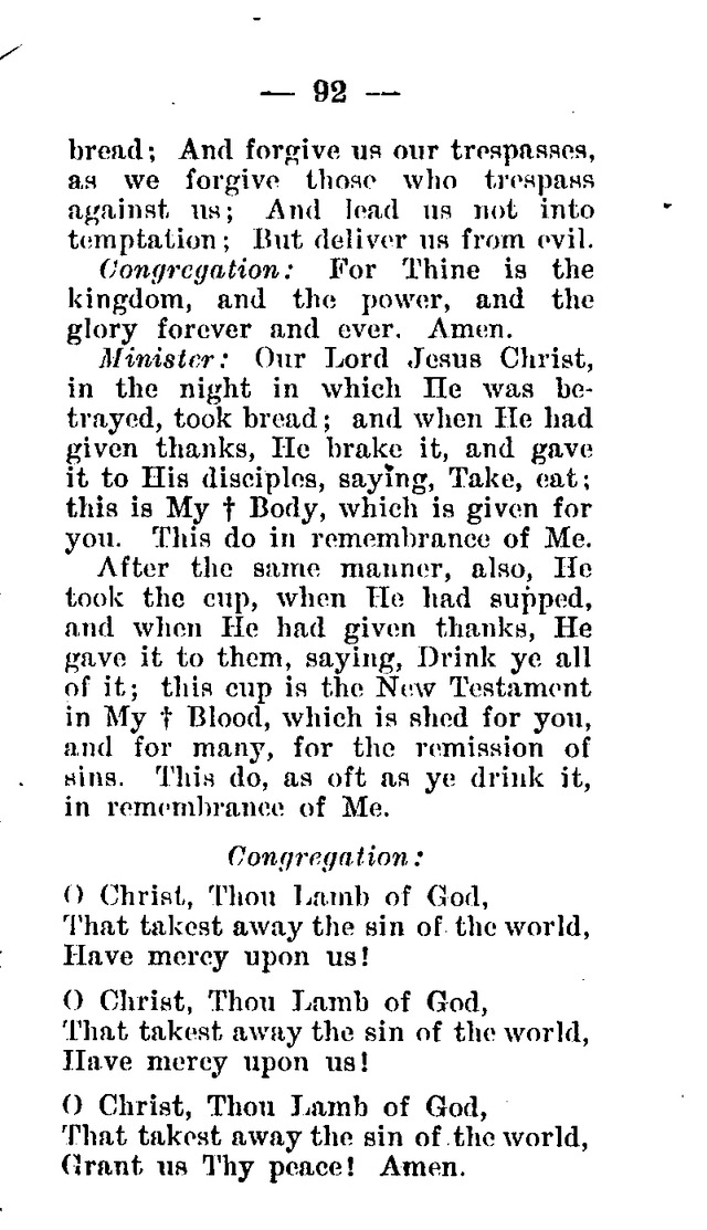 Hymnal and Prayer Book: compiled by the Lutheran Church Board for Army and  Navy of the Ev. Lutheran Synod of Missouri, Ohio, and other states, and of the joint Ev. Lutheran Synod of...(3rd. ed.) page 86