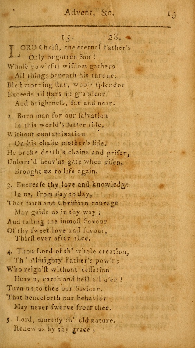 A Hymn and Prayer-Book: for the use of such Lutheran churches as Use the English language page 15