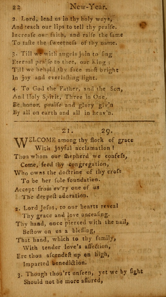 A Hymn and Prayer-Book: for the use of such Lutheran churches as Use the English language page 22