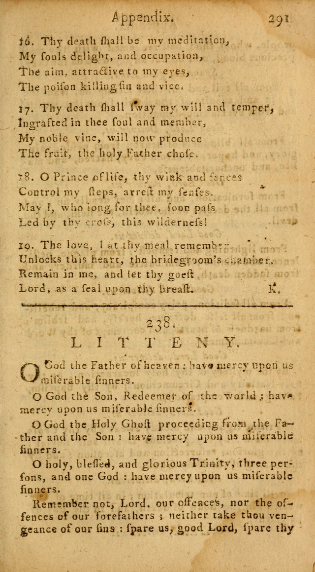 A Hymn and Prayer-Book: for the use of such Lutheran churches as Use the English language page 291