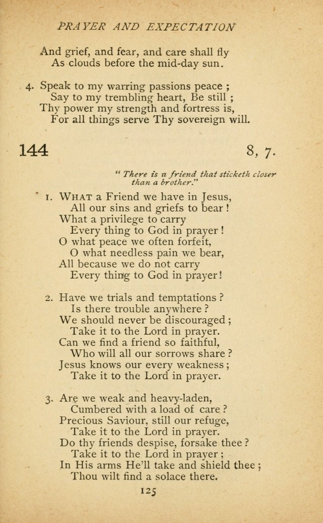 Hymnal of the Presbyterian Church in Canada page 125