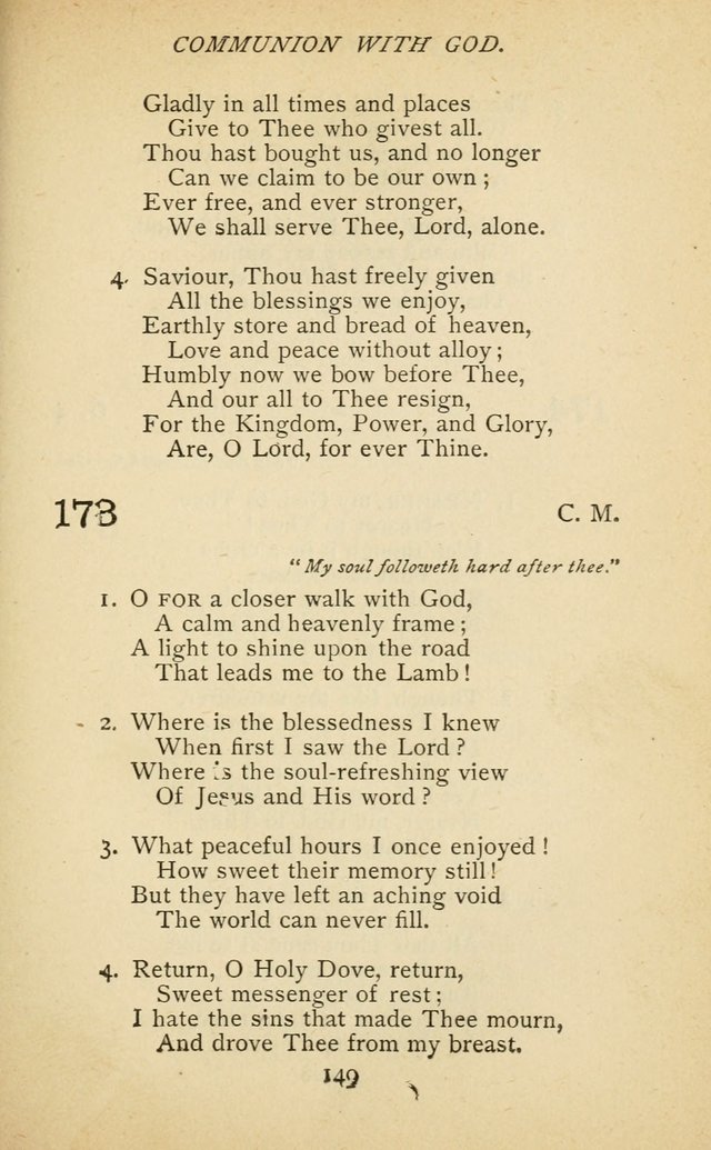 Hymnal of the Presbyterian Church in Canada page 149