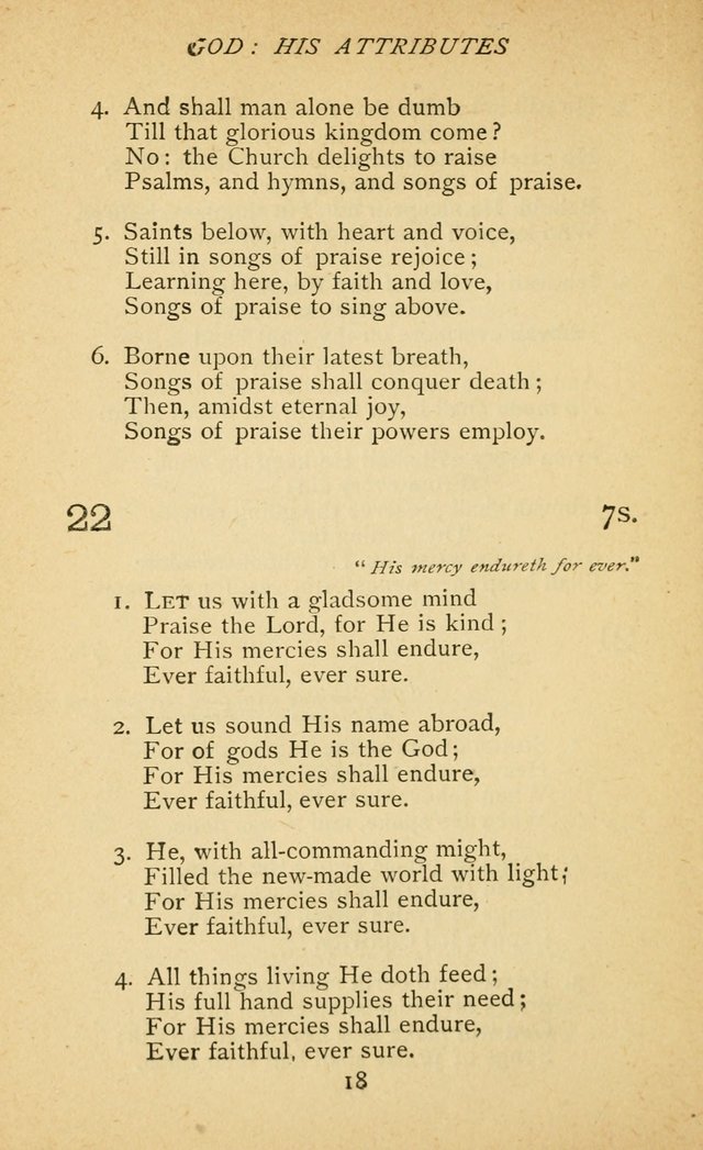 Hymnal of the Presbyterian Church in Canada page 18