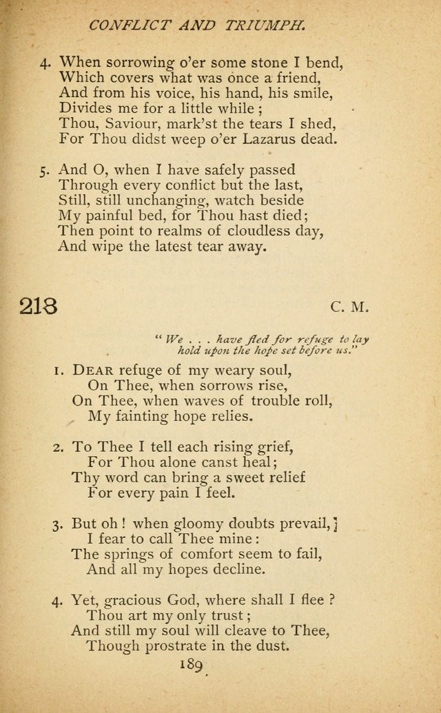 Hymnal of the Presbyterian Church in Canada page 189