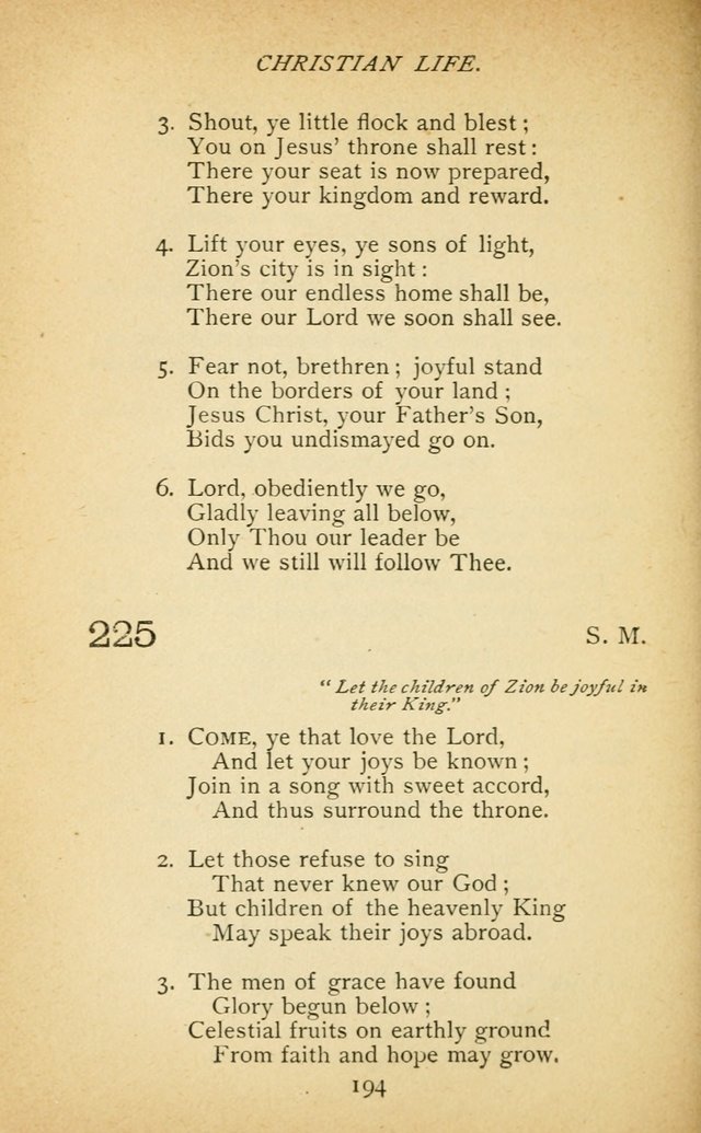 Hymnal of the Presbyterian Church in Canada page 194