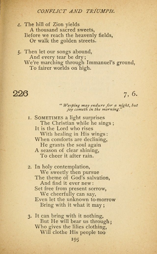 Hymnal of the Presbyterian Church in Canada page 195