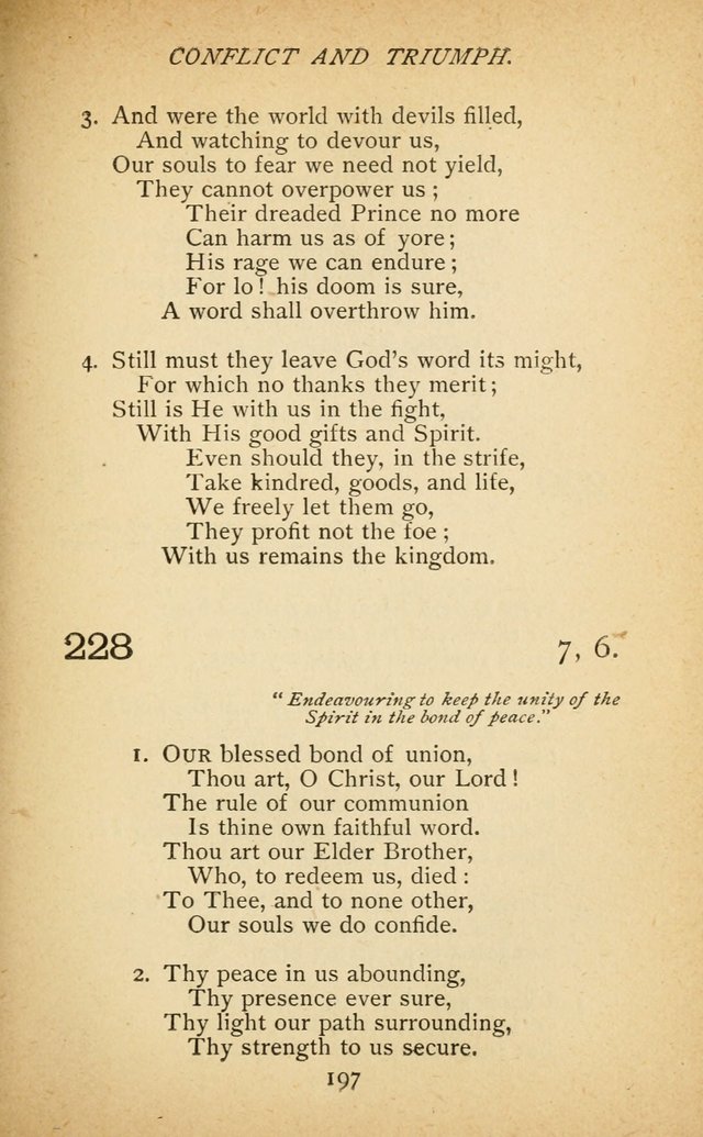 Hymnal of the Presbyterian Church in Canada page 197