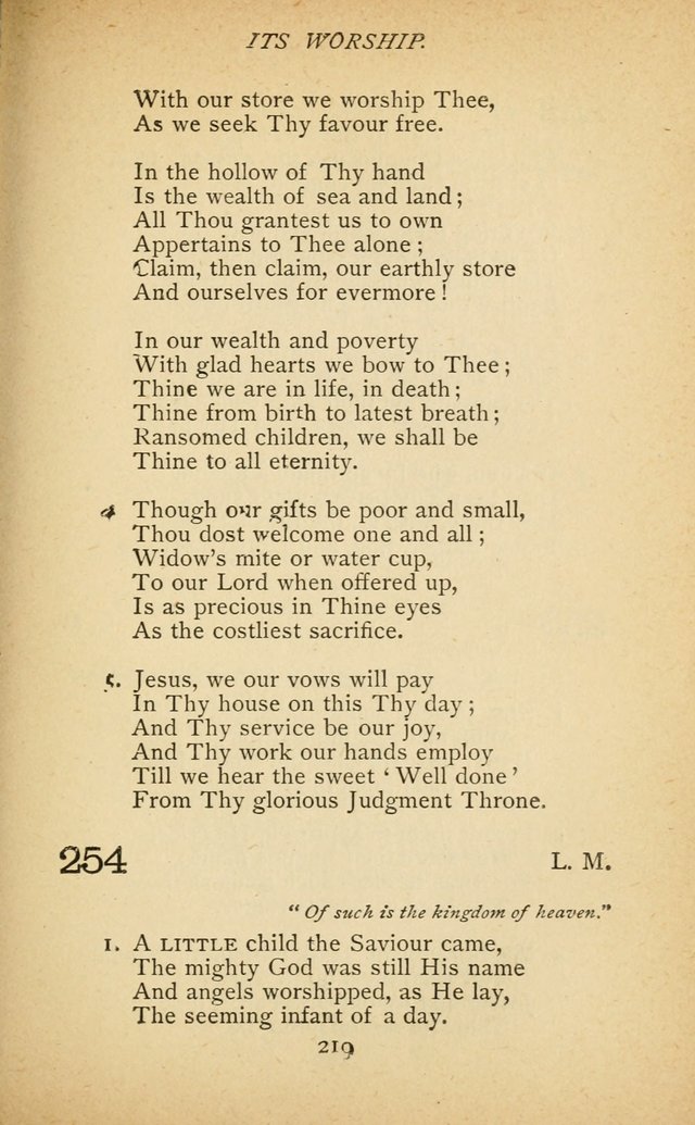 Hymnal of the Presbyterian Church in Canada page 219